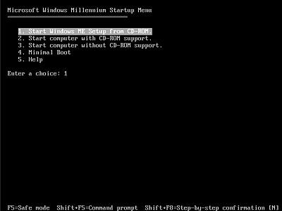 Windows Me 安装