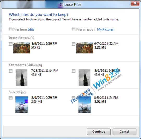 隐藏在Windows 8文件冲突对话框中的秘密