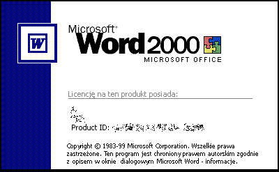 Splash in Microsoft Word 2000